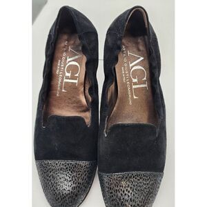AGL Attilio Giusti Leombruni Women's Suede & Leather Flats - Size 37.5